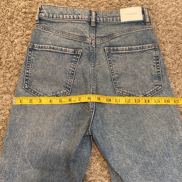 Express Womens Ripped Jeans 0 Regular Blue - Picture 10 of 10